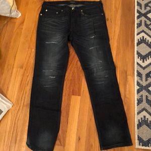 Pacsun dark blue ripped jeans 32x32 slim